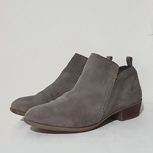 Diba Gray Suede Leather Ankle Boots Sz 10